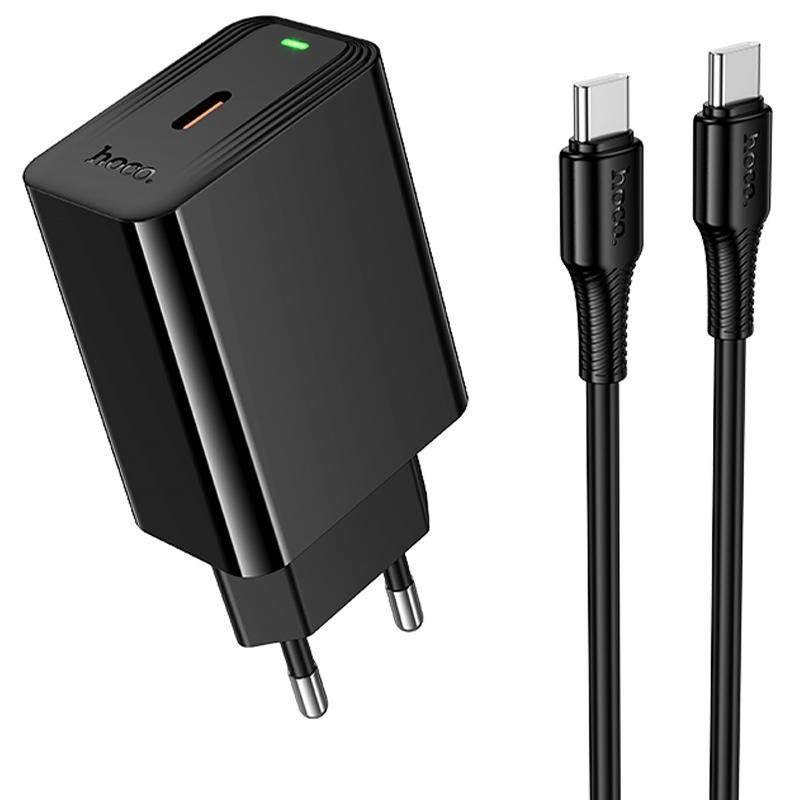СЗУ Hoco CS93A Leader PD20W (1USB-C) + кабель Type-C to Type-C Херсон - зображення 1
