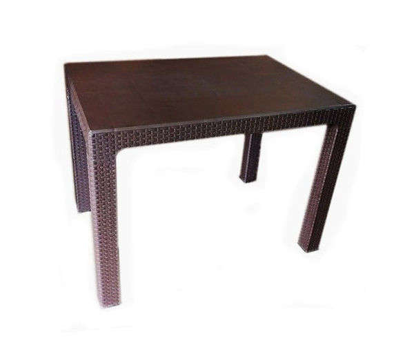 Стіл Лорі пластиковий ротанг 100*70 коричневий Дніпро - зображення 1