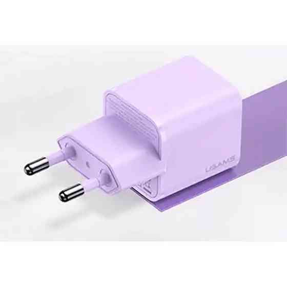 Мережевий зарядний пристрій Usams US-CC189 double USB-A/USB-C QC&PD3.0 30W 3A Purple (Код товару:368 Харків
