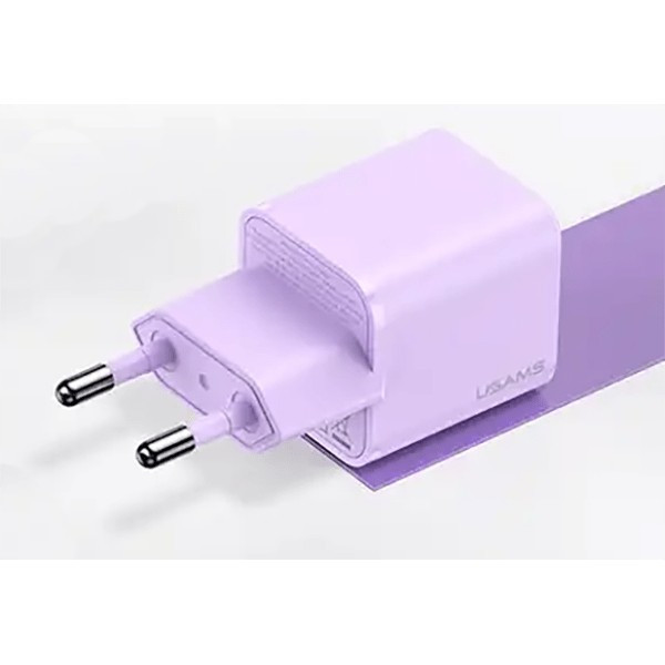 Мережевий зарядний пристрій Usams US-CC189 double USB-A/USB-C QC&PD3.0 30W 3A Purple (Код товару:368 Харків - зображення 2