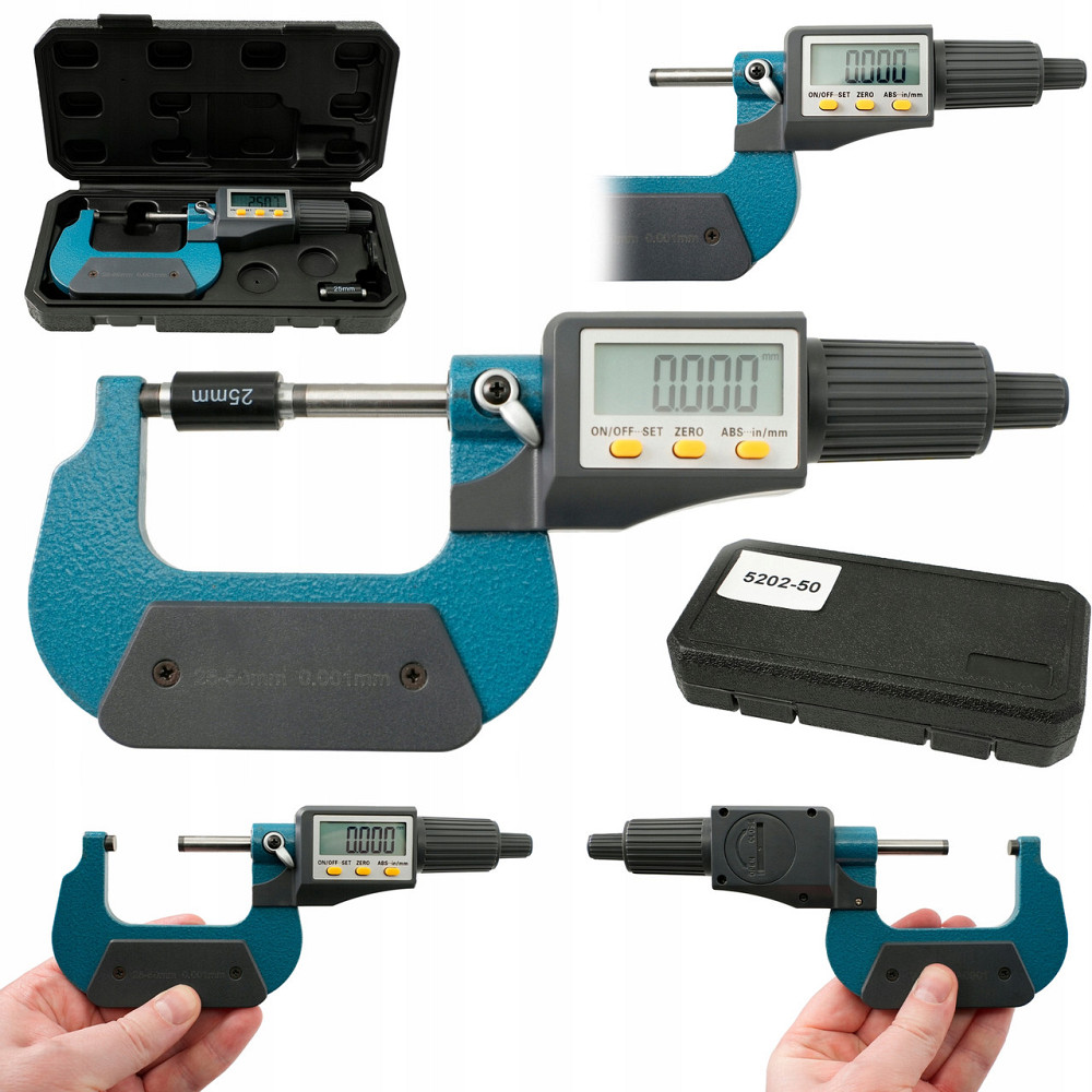 Микрометр цифровой (25-50мм/0,001мм) PROTESTER 5202-50 Харків - зображення 7