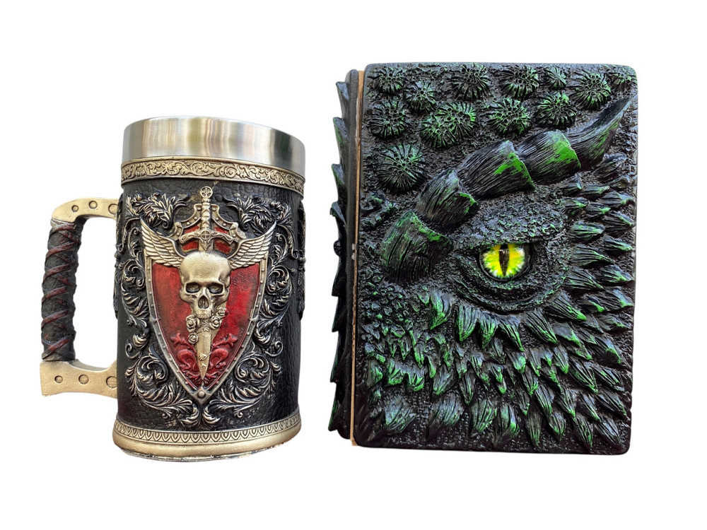 Подарочный набор Кружка 3 Крылатая Череп и Блокнот 3 «Око Лесного Дракона» Київ - зображення 3
