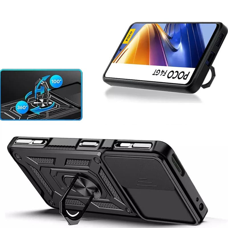 Ударопрочный чехол Camshield Serge Ring для Xiaomi Poco F4 GT Херсон - зображення 4