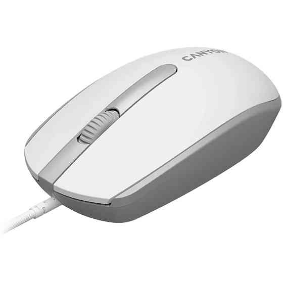 Мышь компьютерная проводная Canyon M-10 White/Gray CNE-CMS10WG светло-серая Киев