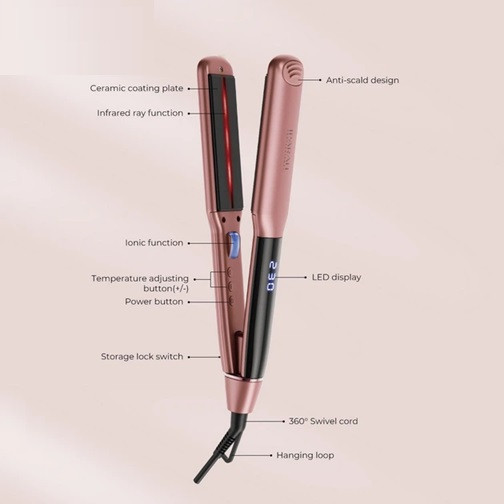 Выпрямитель для волос IPARAH P-104R PINK 62 Вт розовый Київ - зображення 6