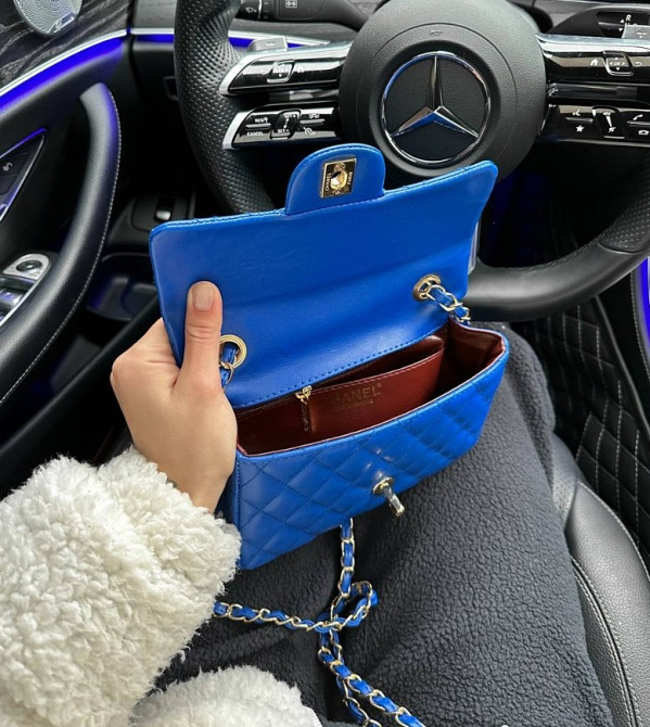 женская сумка через плечо кросс-боди Chanel 1,55 Blue Люкс GB5 Киев - изображение 3