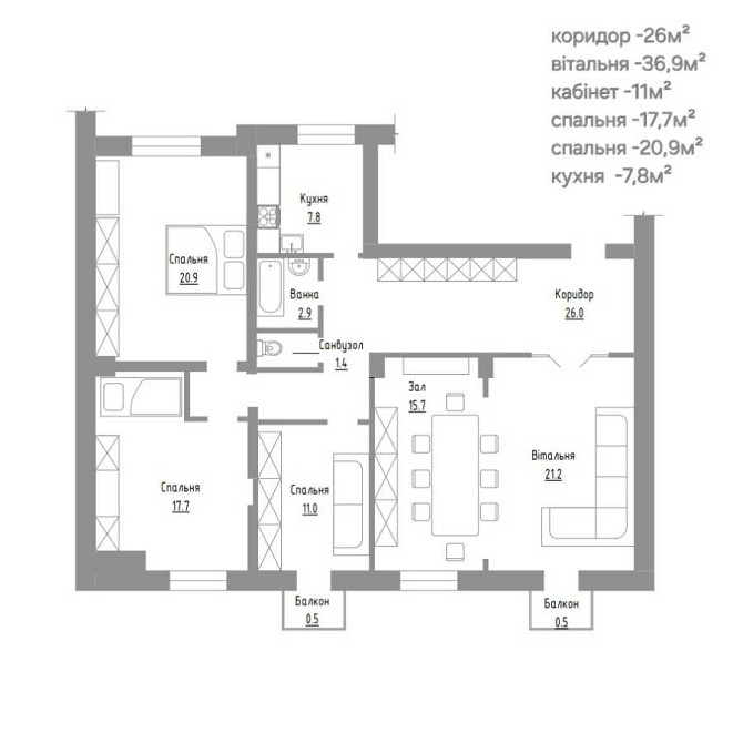 продажа 5-к квартира Днепр, Центральный, 140000 $ Дніпро - зображення 2