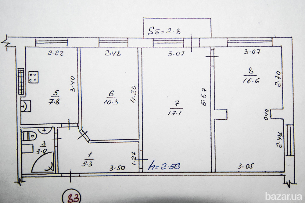 Трехкомнатная квартира на Харьковской. Мануфактура. Суми - зображення 9
