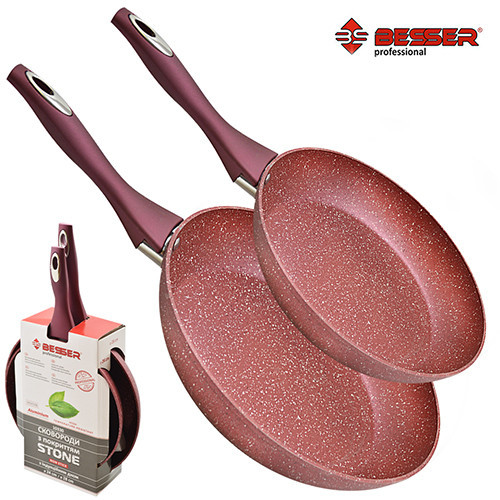 Сковорода 2 предмета Besser Stone 10330 24 см, 28 см Киев - изображение 1