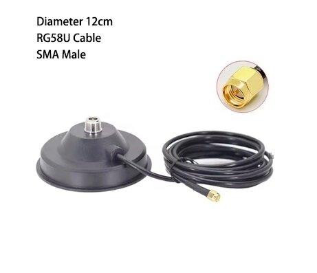 Магнитное основание для антенн, диаметр 12 см с N-female, кабель RG58U 3 метра c SMA-male (83009) Днепр - изображение 2