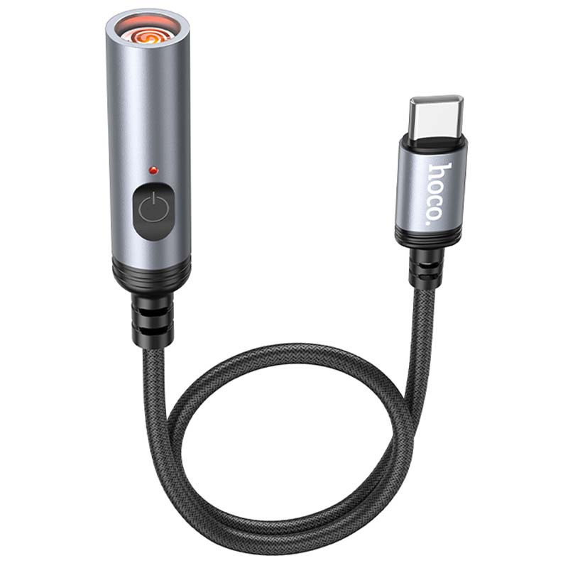 Портативный прикуриватель зажигалка Hoco UA30 Type-C Херсон - зображення 1