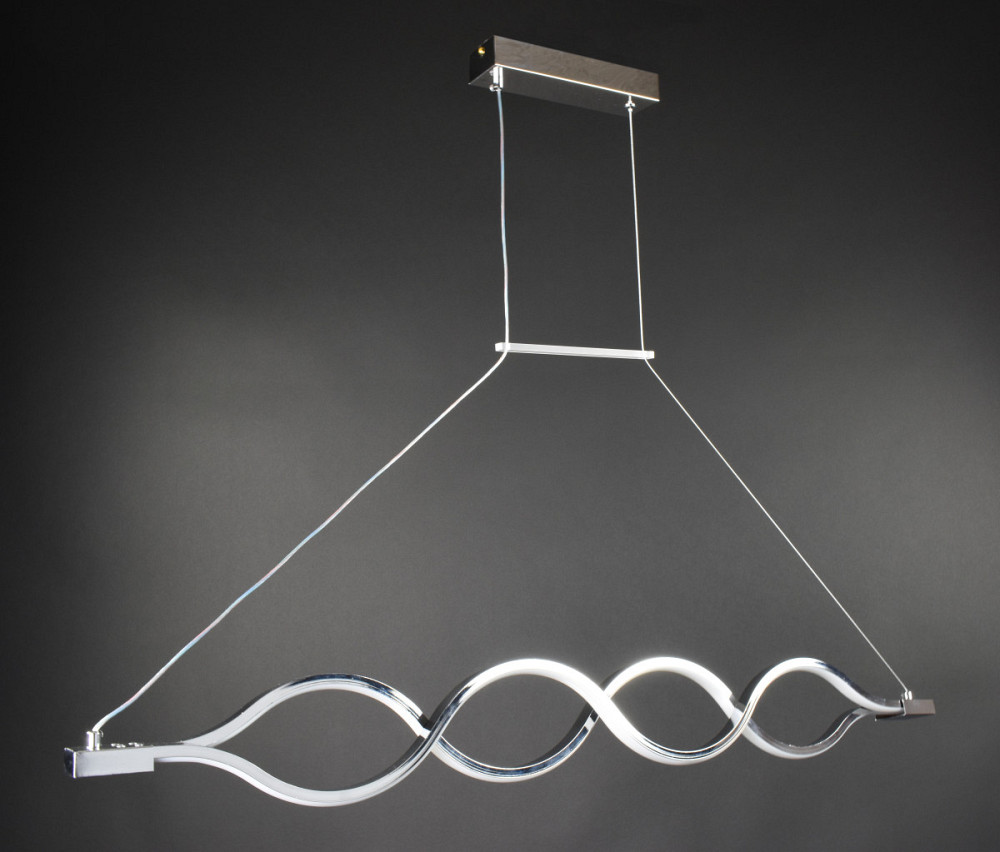 Люстра стельова LED H33L-1200-ch Хром 30-110х6х122 см. Київ - зображення 1