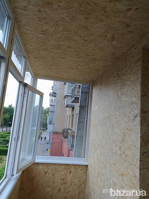 Балкон под ключ с выносом по плите и внутренней обшивкой с утеплением. БЕЗ ПОСРЕДНИКОВ, Харьков Харьков - изображение 3