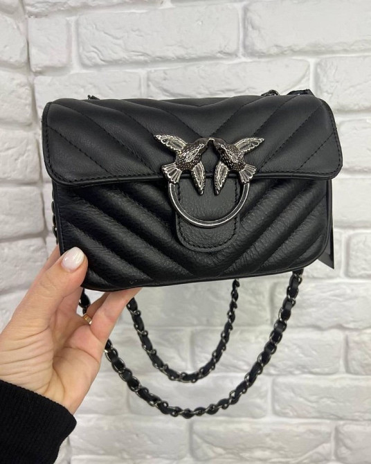 Шкіряна сумка через плече кроссбоді Італія маленька сумочка Пінко пташки TS000171 Киев - изображение 2