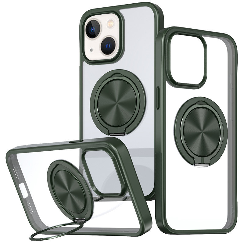 TPU+PC чехол Metal Ring with MagSafe для Apple iPhone 15 (6.1") Херсон - изображение 1