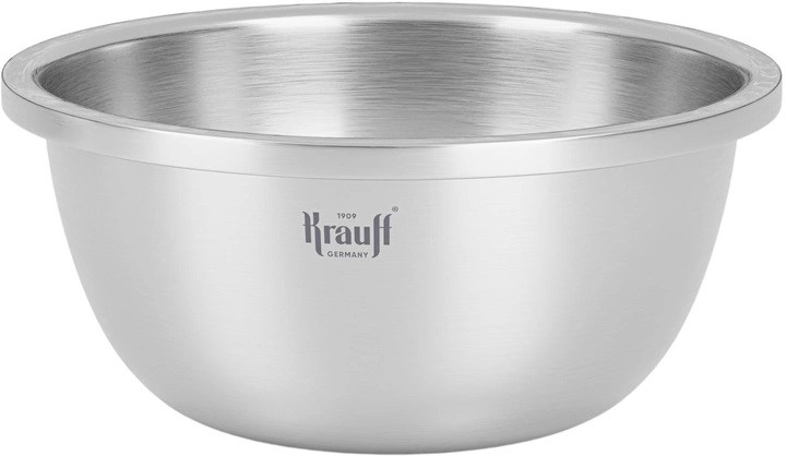 Миска Krauff 29-298-019 3.5 л 26 см срібляста Київ - зображення 1