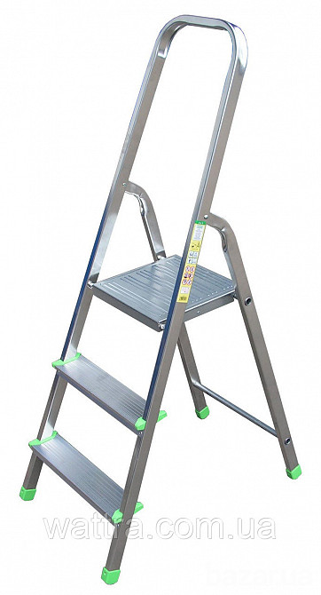 Стремянка лестница односторонняя алюминиевая - ITOSS 913 (3 ступени) 15084 Київ - зображення 2