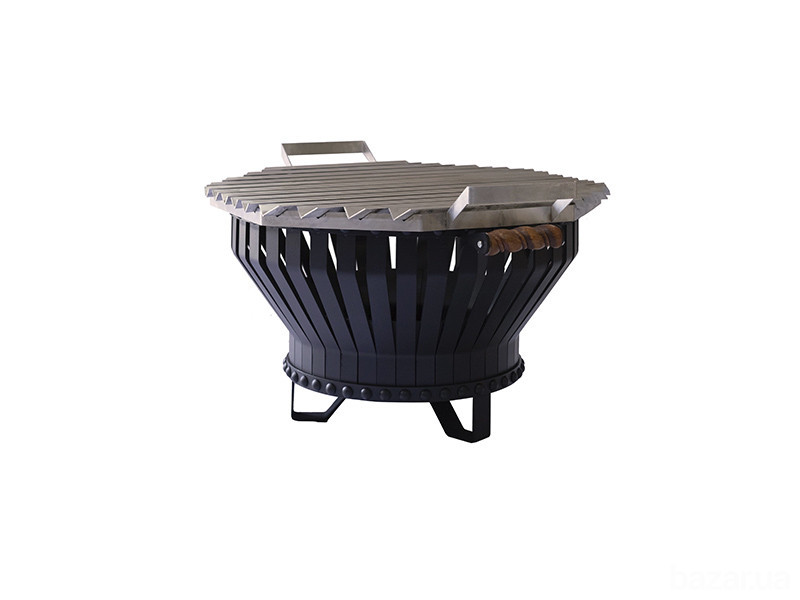 Костровая чаша из стали с аргентинской решеткой гриль  Smoke House Харків - зображення 6