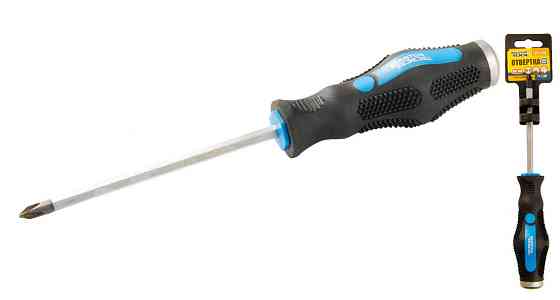 Отвёртка ударная крестовая магнитная MASTERTOOL PH1х100 мм ручка с TPR покрытием 49-5110 Харків