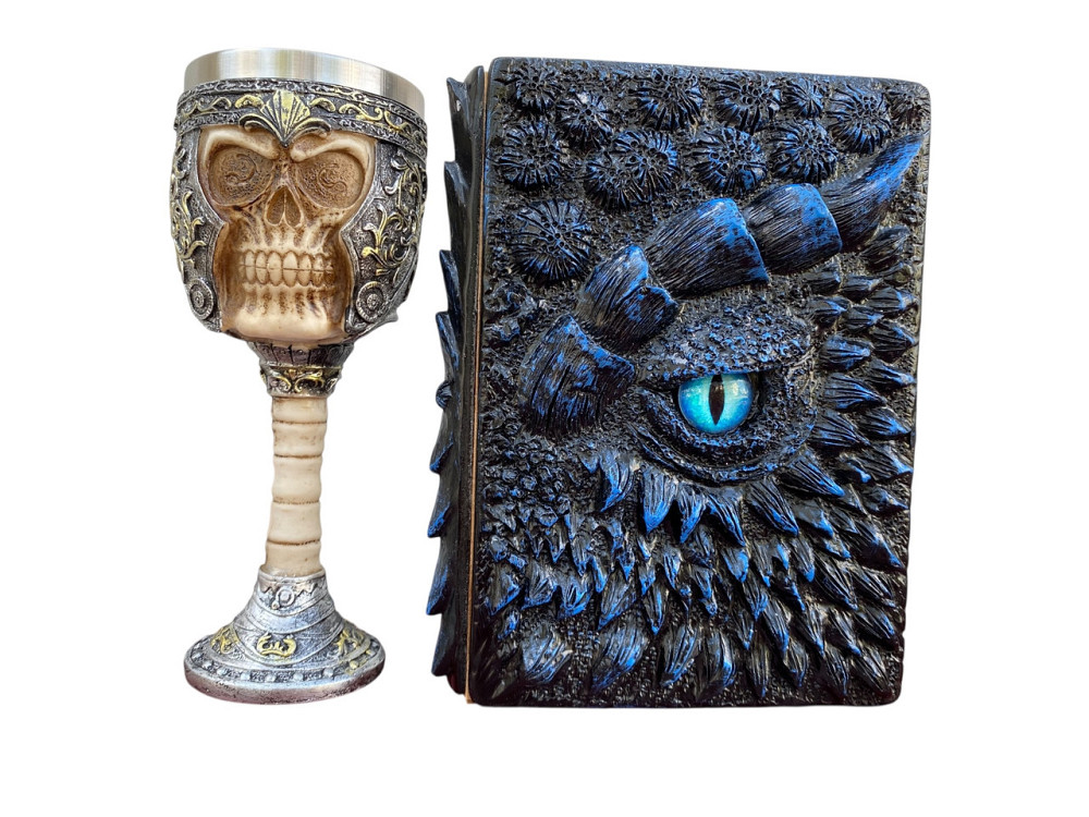 Подарочный набор Бокал 3 Череп в Шлеме и Блокнот 3 «Книга теней и Глубин» Київ - зображення 1