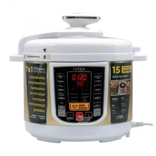 Мультиварка-скороварка Rotex REPC58-G 900 Вт Київ - зображення 1