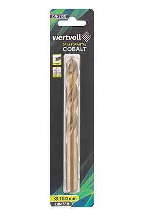 Сверло для металла WERTVOLL HSS 13.0х151 мм COBALT DIN 338 DR-5130 Харків