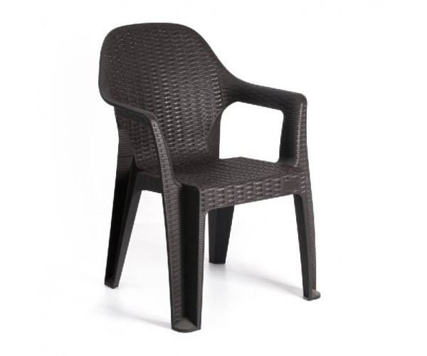 Стілець Міла пластиковий ротанг коричневий Днепр - изображение 1