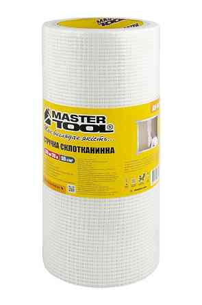 Лента стеклотканевая самоклеящаяся MASTERTOOL 230 мм 20 м 8х8 55 г/м² 08-9408 Харьков