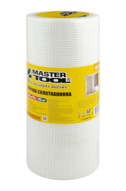 Лента стеклотканевая самоклеящаяся MASTERTOOL 230 мм 20 м 8х8 55 г/м² 08-9408 Харьков - изображение 3