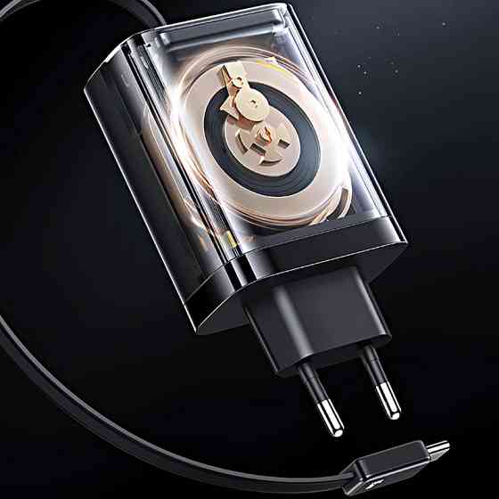 СЗУ Usams US-CC296 GaN With Retractable Type-C Cable Xiang Ser. 30W (1USB-A/1C) Херсон