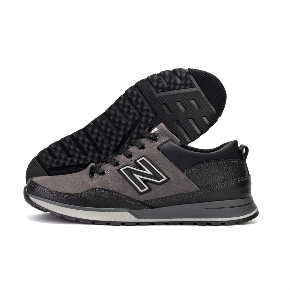 Мужские кожаные кроссовки Clasic Grey Киев - изображение 1