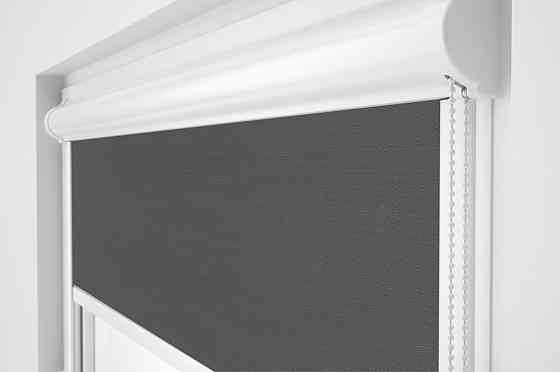 Рулонна штора Rolets Льон 2-519-550 55x170 см закритого типу Темно-сіра Київ