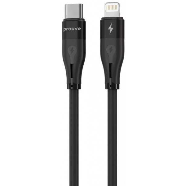 Кабель Proove Soft Silicone Type-C to Lightning 27W 1m Black (CCSO27002101) (Код товару:38307) Харків - зображення 1