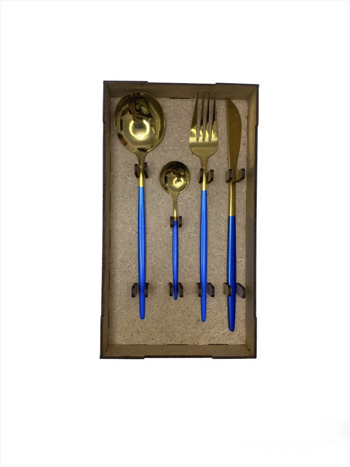 Набор столовых приборов бордовый на 2 персоны (код 00274) Київ - зображення 11