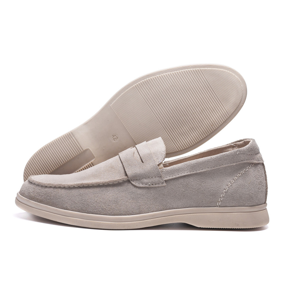 Мужские кожаные лоферы Beige Киев - изображение 1