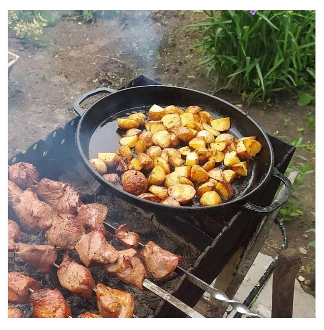 Жаровня-крышка чугунная с двумя ручками Maysternya 34х4 см Одесса - изображение 4