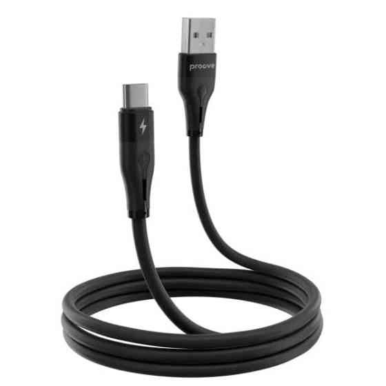 Кабель Proove Soft Silicone USB to Type-C 3A 2m Black (CCSO20001221) Харків