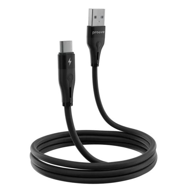 Кабель Proove Soft Silicone USB to Type-C 3A 2m Black (CCSO20001221) Харків - зображення 2