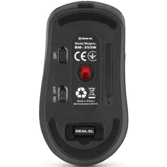 Мишка REAL-EL RM-355W Black (EL123200054) Харків
