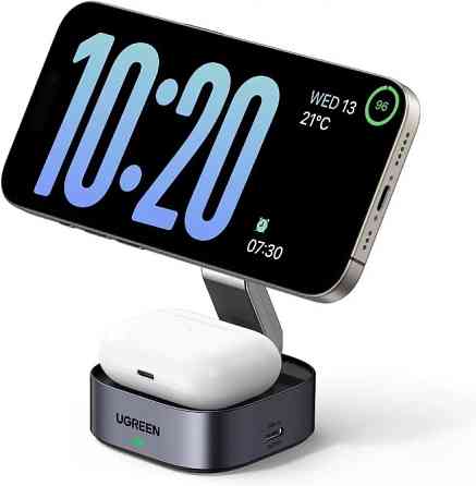 Зарядний пристрій UGREEN 2-in-1 MagSafe Magnetic Wireless Charger для iPhone Днепр