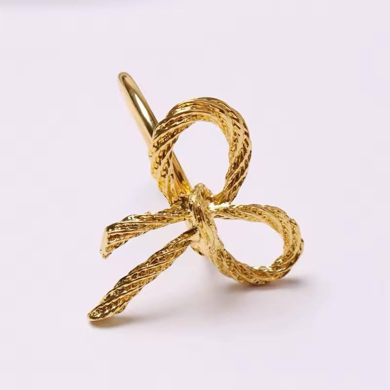Набор колец для салфеток Бантики Leeseph Gold 6 шт Одесса - изображение 2