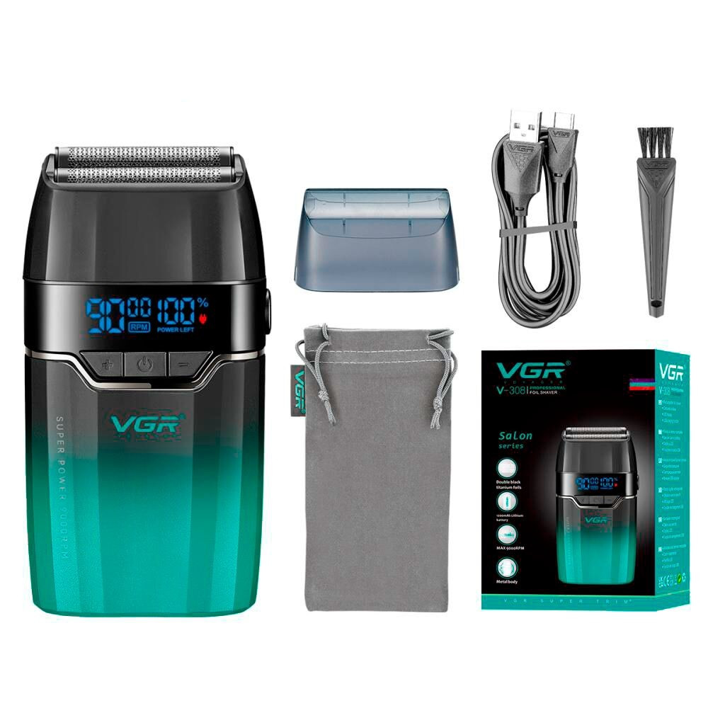 Электробритва VGR V-308 GREEN зеленая Киев - изображение 2