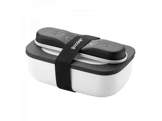 Ланч бокс харчовій з приладами Guzzini Store & Go 17110211 21х12см білий Киев
