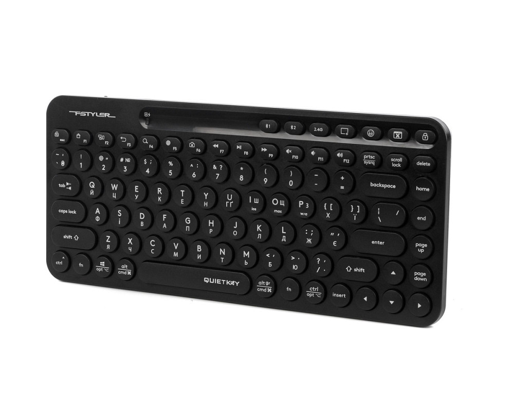 Клавиатура беспроводная A4Tech FBK36C AS Black черная Київ - зображення 2