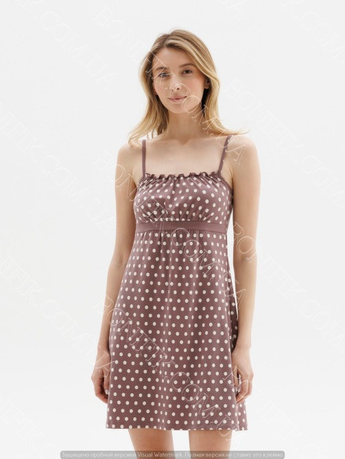 Женская ночная сорочка в горошек "Midnight" (16330) (арт. 1557) Кривой Рог - изображение 1