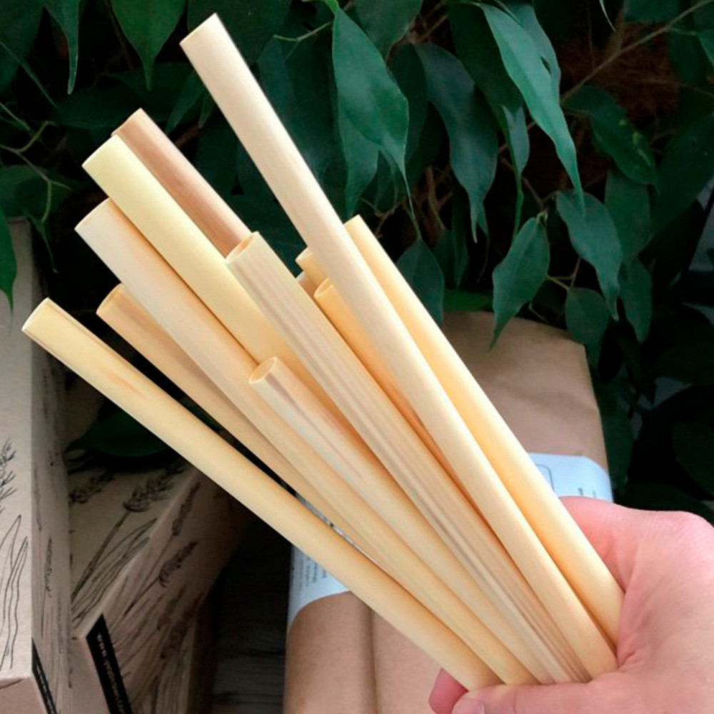 Одноразовые эко трубочки из камыша для напитков диаметр 5-10 мм, длина 20 см Херсон - зображення 6