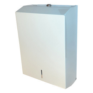 Диспенсер листовых бумажных полотенец белый, окрашенная сталь Київ - зображення 1