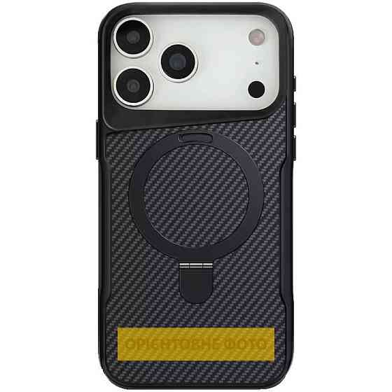 TPU+PC чехол Metal Buttons with MagSafe Carbon Ring для Apple iPhone 17 (6.3") Херсон