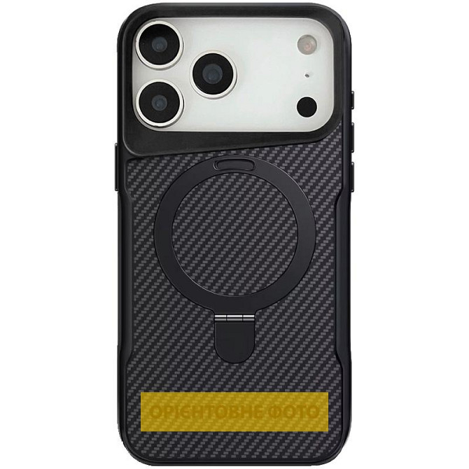 TPU+PC чехол Metal Buttons with MagSafe Carbon Ring для Apple iPhone 17 (6.3") Херсон - изображение 1