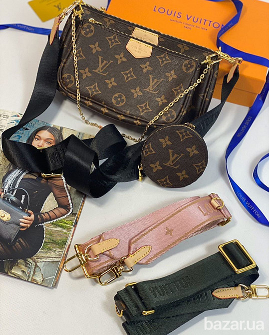 Сумка женская в стиле Луи Виттон Louis Vuitton комплект 3 в 1 / эко-кожа, высокое качество Київ - зображення 1